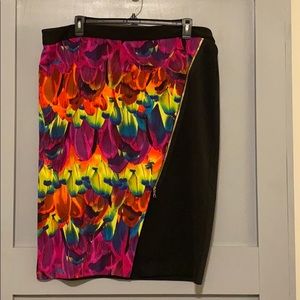 EUC... Fun pencil skirt with neon colors